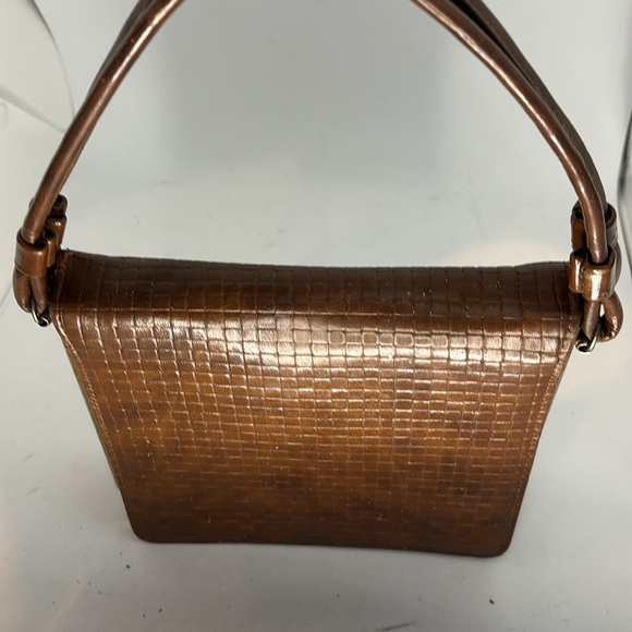 Vintage Classic Bag by Camel, Cognac Brown Faux Alligator Skin Finish - Picture 9 of 9